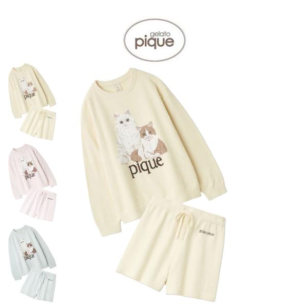 gelato pique（ジェラートピケ） エアリーモコキャットジャガードプル