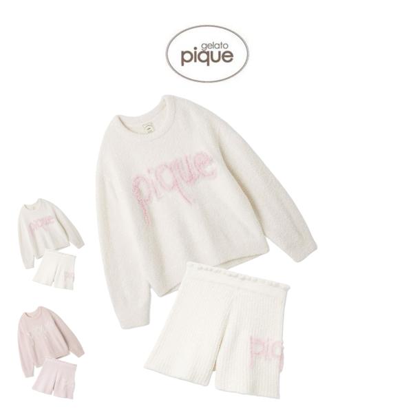 SALE20%OFF ジェラートピケ フリルロゴプルオーバー&リブフレアショートパンツ pwnt261080set pwnp261082 ジェラピケ gelato pique