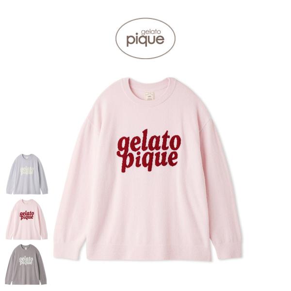ジェラートピケ スムーズィーロゴジャガード長袖プルオーバー pwnt264022 ジェラピケ パジャマ ルームウェア