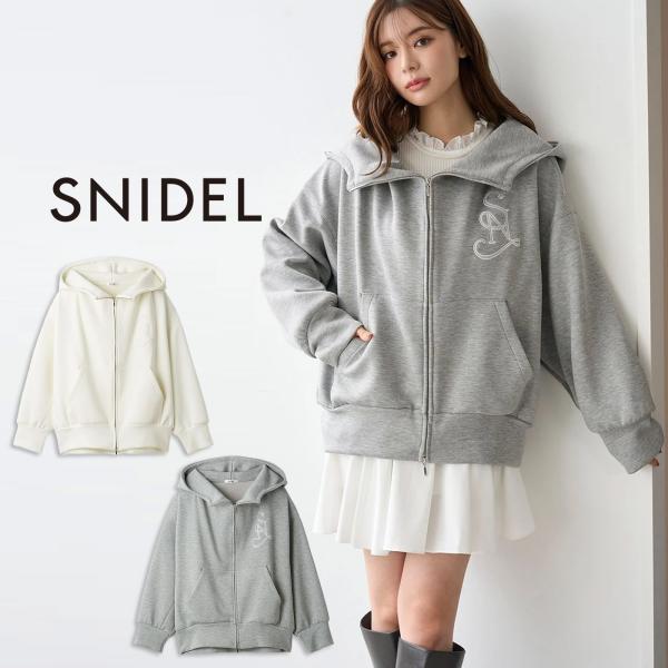 SNIDEL（スナイデル） エンブレムボンディングパーカー swct261049