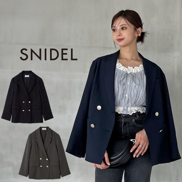 SNIDEL シングルジャケット ネイビー テーラードジャケット スナイデル SNIDEL シングルジャケット ネイビー テーラードジャケット