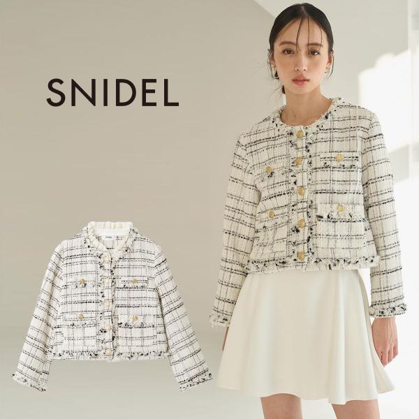 SNIDEL（スナイデル） SALE30%OFF デタッチャブルフリルカラーツイード