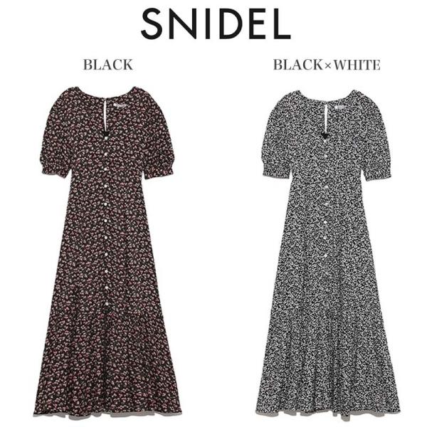 Snidel パフスリーブプリントロングワンピース Swfo 19春夏 Swfo セレクトショップムー 通販 Yahoo ショッピング
