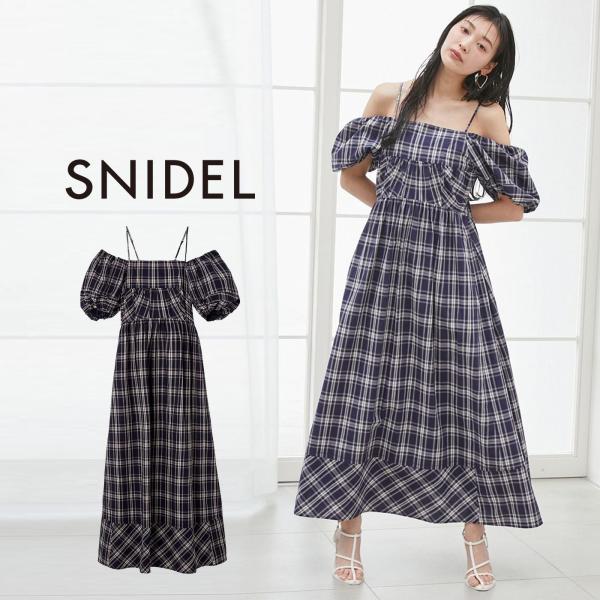 SNIDEL スナイデル オフショルパフスリワンピース swfo254019