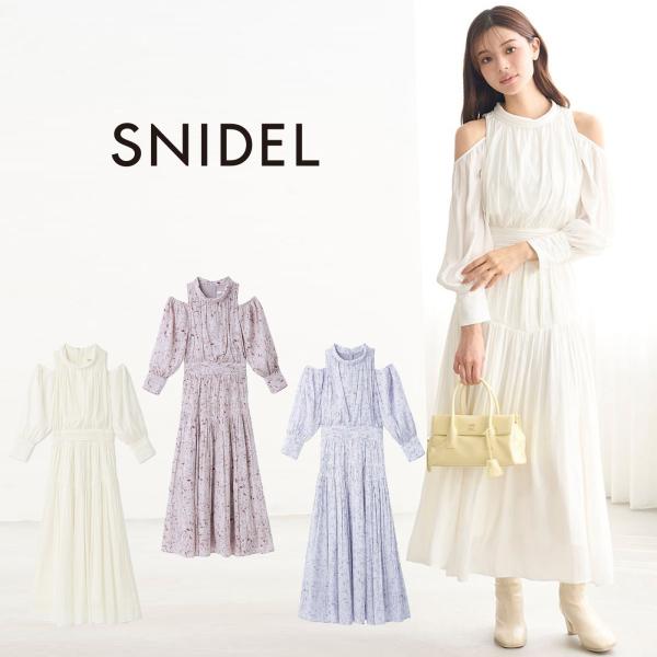 SNIDEL（スナイデル） コールドショルダーロングワンピース swfo261040