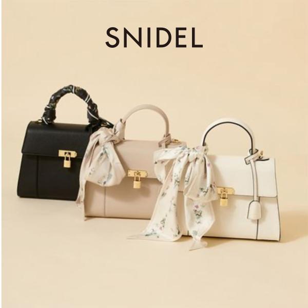 SNIDEL スナイデル スカーフパッドロックバッグ swgb261649 レディース BAG ハンドバッグ ショルダーバッグ タイスカーフ付き 2026春爆買