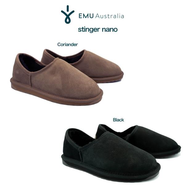 EMU Australia エミュー 通販 Stinger Nano スティンガーナノ ムートンシューズ w11982 ムートンブーツ ベリーショート丈 スリッポン