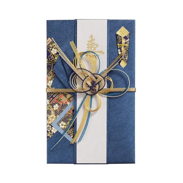 他サイト： マルアイ 祝儀袋 結婚式 デザイン 和風 大金 青 1枚 キ-658Bの商品画像