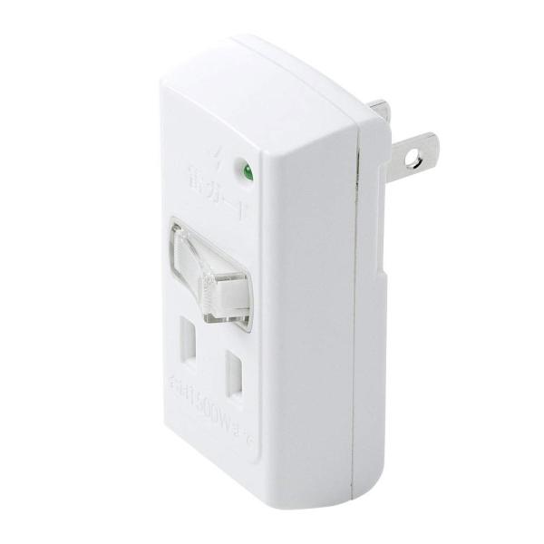 他サイト： サンワサプライ(Sanwa Supply) 雷ガードタップ 2個口・2P 一括集中スイッチ付き 小型 TAP-SP221 ホワイトの商品画像