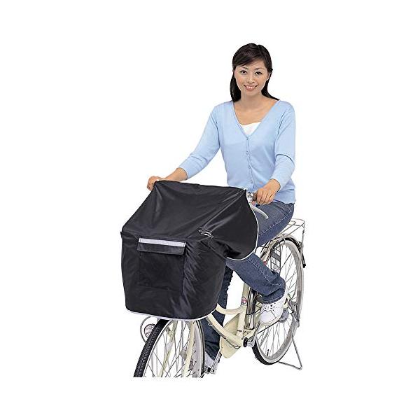 他サイト： [川住製作所] 自転車用前カゴカバー NEWサイクルエプロンR(リフレクター) ブラック 標準の商品画像