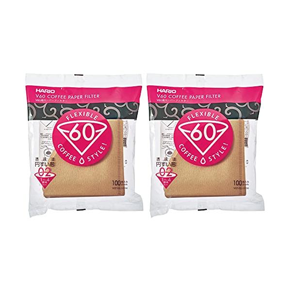 他サイト： HARIO (ハリオ) V60 用 ペーパーフィルタ 1~4人用 VCF-02-100M 200枚入り みさらし VCF-02-100Mの商品画像