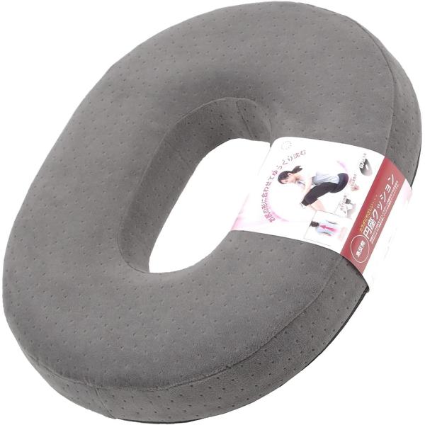 他サイト： 助産師ママ推薦 高反発 円座クッション ドーナツ型 クッション 痔 産後 大きめ グレーの商品画像