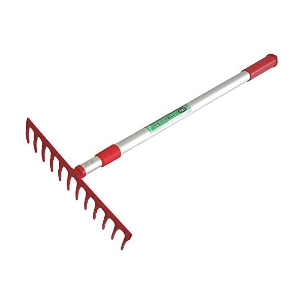 他サイト： キンボシ(Kinboshi) ゴールデンスター(Kinboshi)芝生のサッチ取りレーキ12本爪伸縮アルミ柄付4036の商品画像