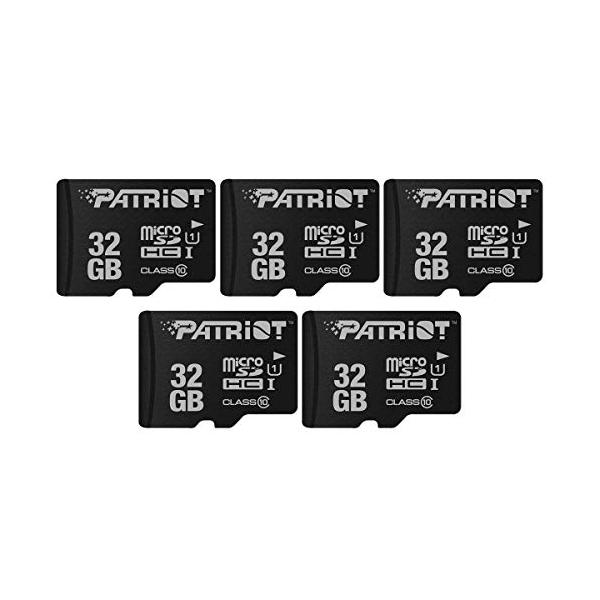 他サイト： Patriot Memory MicroSD メモリカード 32GB 五枚セット Class10 UHS-I対応 PSF32GMDC105の商品画像