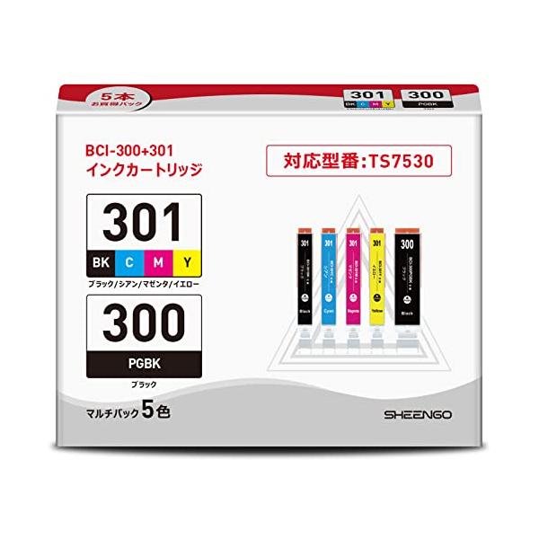 他サイト： BCI-301+300/5MP インクカートリッジ キヤノン用 インク 互換 対応機種：PIXUS TS7530 大容量の商品画像