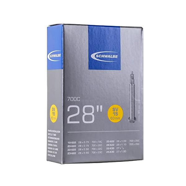 他サイト： SCHWALBE(シュワルベ) 正規品プレスタ 700×18/28Cチューブ 仏式 60mmロングバルブ 15SV-E.Lの商品画像