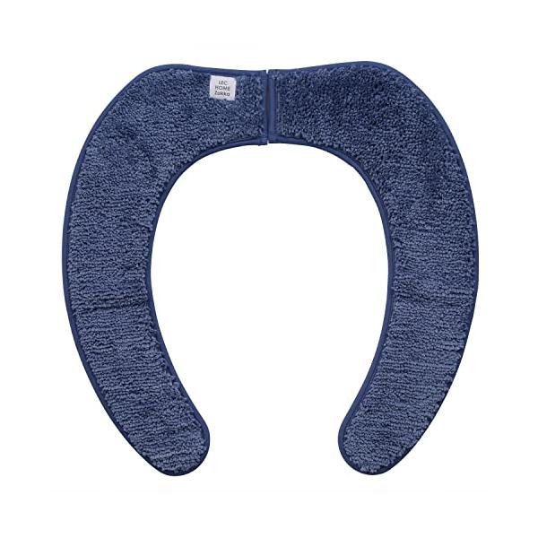 他サイト： レック(LEC) ぴたQ 吸着 べんざシート 極上もこふわ タフト生地 (ネイビー) 全型対応/貼るタイプ/洗濯OK/薄型パッケージタイプの商品画像