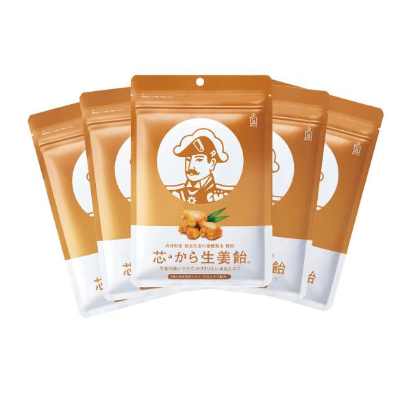 他サイト： 森下仁丹 芯・から生姜飴 (48g×5袋) [ のど飴 しょうが飴 生姜粉末 生姜パウダー 高知県産 黄金生姜 ジンゲロール ショウガオール ]の商品画像