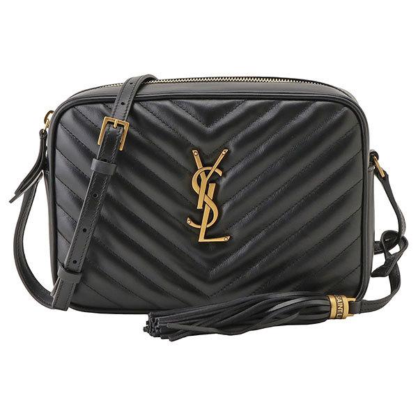 サンローラン SAINT LAURENT 612544 DV707 1000 YSL モノグラム タッセルチャーム付 カメラバッグ ショルダーバッグ  ブラック レディース