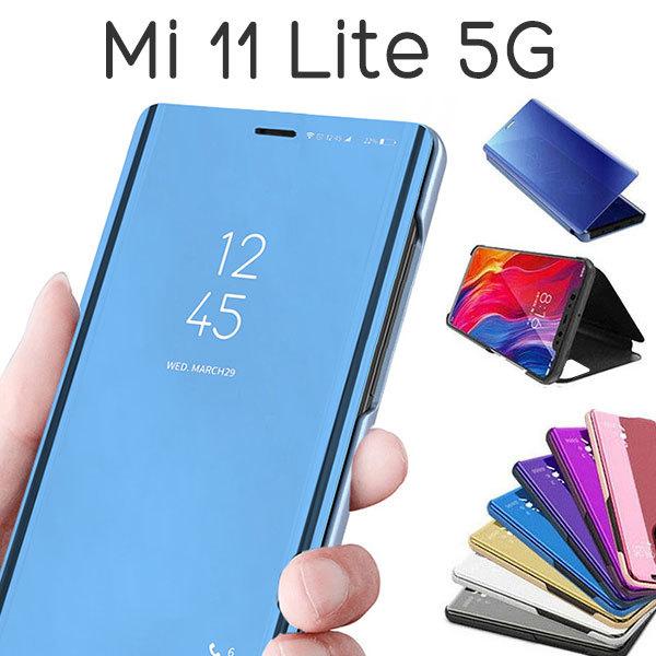 Xiaomi Mi 11 Lite 5G ケース 手帳型 半透明ミラー カバー シャオミ