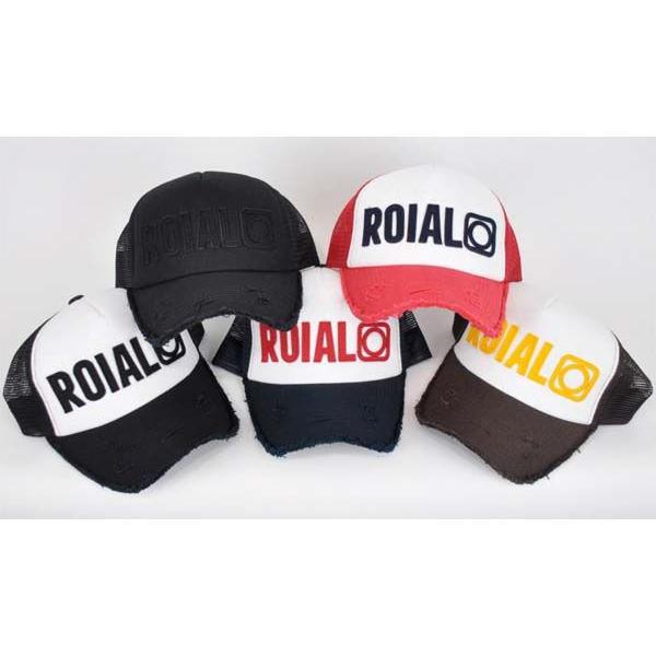 ROIAL】ロイアル A217 MIND麻MESHCAP ロゴメッシュキャップ ダメージ