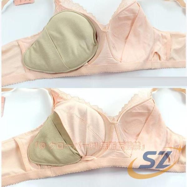 螺旋型 乳癌パッドカバー 2枚入り 乳がんパット専用カバー ホックあり シリコンブラパットカバー シェンヘン 三角型 ホックなし しずく型 ロング型
