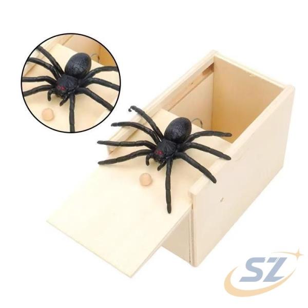 スパイダーいたずら恐怖箱 おもちゃ 玩具 子供用品 親子時間 ボックス ゴム 木製 シェンヘン びっくり箱整 飛び出す蜘蛛 エイプリルフールの日整 手作りの サ