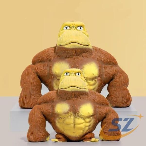 ゴリラ おもちゃ かわいい ストレス発散 グッズ ゴリラスクイーズ スクイーズ シェンヘン ぷにぷに リラックス 低反発 ストレス解消 握る ぬいぐるみ