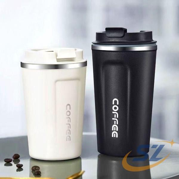 タンブラー ステンレス製 コンパクト 軽量 滑り止め コーヒーカップ 保温 水筒 シェンヘン マグカップ ボトル ワンタッチ 保冷 蓋付き 漏れ防止 510ml