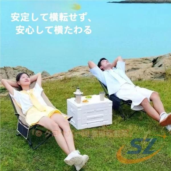 ローチェア アウトドアチェア キャンピングチェア 折りたたみ椅子 椅子 4段リクライニング シェンヘン おしゃれ ビーチチェア アウトドア ハイバック 持ち運び
