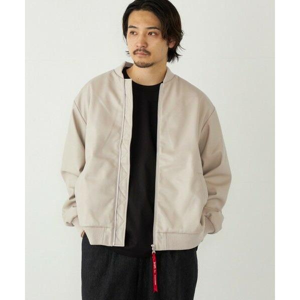 SHIPS（シップス） SHIPS Colors:合成皮革 ボア ボマー ジャケット