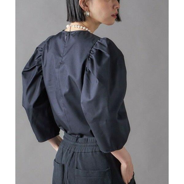 【新品タグ付】julynine ジュライナイン　パフスリーブブラウス　黒 SHIPS for women / シップスウィメン NINE CASE:〈洗濯機可能