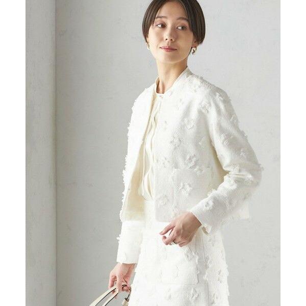 SHIPS IFANSI ノーカラー ジャケット オフホワイト SHIPS（シップス） IFANSI ノーカラー ジャケット（セレモニー対応可