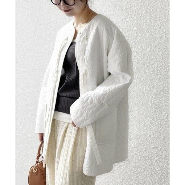 SHIPS（シップス） SHIPS any: キルティング ステッチ ノーカラー