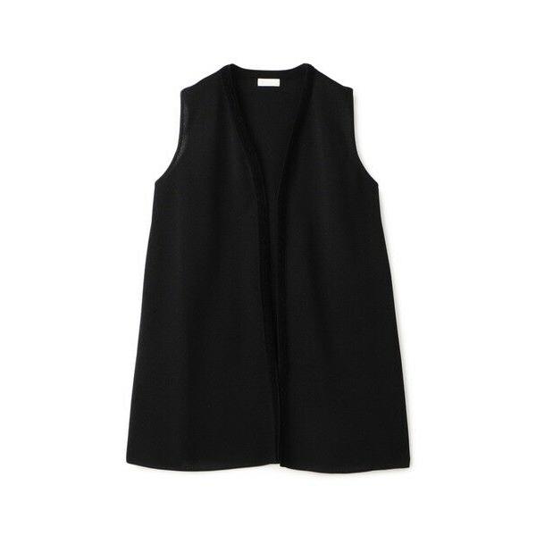 大人クール♪マカフィーTOMORROWLAND ロングジレ リネン素材 黒