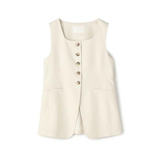 【25SS 完売品】ボールジィ ラメミックスストレッチ スクエアネックジレ 麻混 TOMORROWLAND（トゥモローランド） ラメミックスストレッチ スクエア
