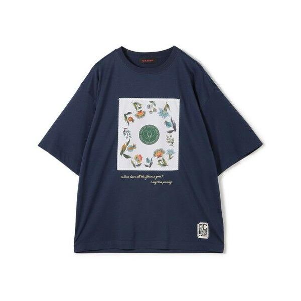CABaN スビンコットン フラワーサークルプリントＴシャツ　ブラックS TOMORROWLAND（トゥモローランド） CABaN スビンコットン フラワー