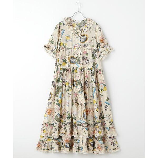 PINK HOUSE / ピンクハウス ブーケモチーフプリントワンピース
