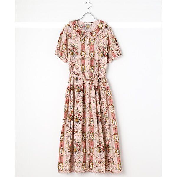 美品 PINK HOUSE 壁紙模様プリントワンピース 花柄 平成 ロリータ PINK HOUSE（ピンクハウス） 壁紙模様プリントワンピース : タカシマヤ