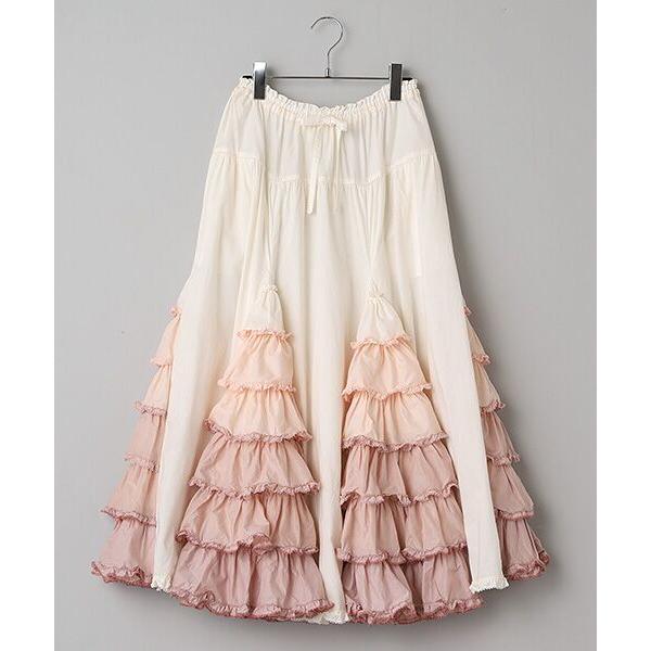 【PINK HOUSE】 フリル ボリューム ギャザースカート 花柄 X1933 PINK HOUSE】 フリル ボリューム ギャザースカート 花柄 X1933 PINK