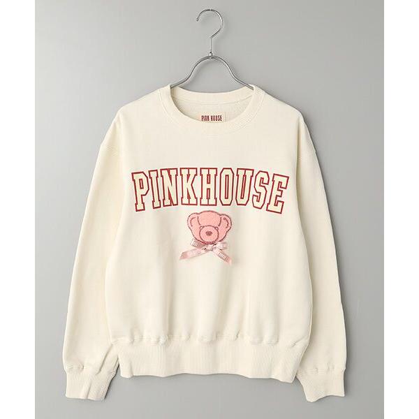 PINK HOUSE（ピンクハウス） ロゴ＆Teddyワッペン付きトレーナー