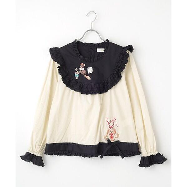 【新品未使用】ピンクハウス☆ ハロウィーンワンダーランド長袖ブラウス PINK HOUSE（ピンクハウス） ハロウィーンワンダーランド刺繍使い