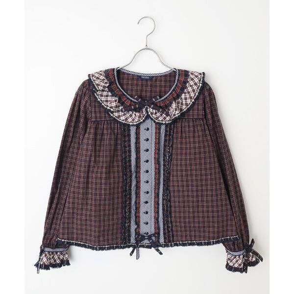 豪華♡ピンクハウスPINKHOUSE リボンフリル　ブラウス　長袖　チュニック PINK HOUSE / ピンクハウス フリルブラウス : タカシマヤファッション