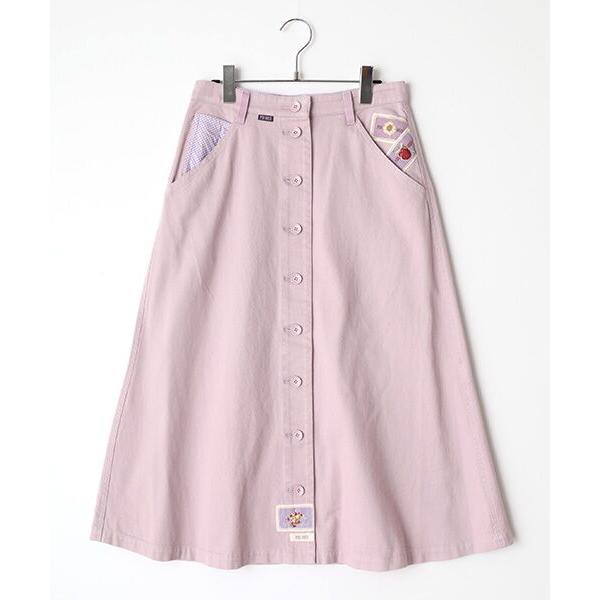 メル♦️美品✨️ピンクハウス マキシロングスカート フレア ワッペン ベア フリル使いロングスカート｜ピンクハウスオフィシャルオンラインストア