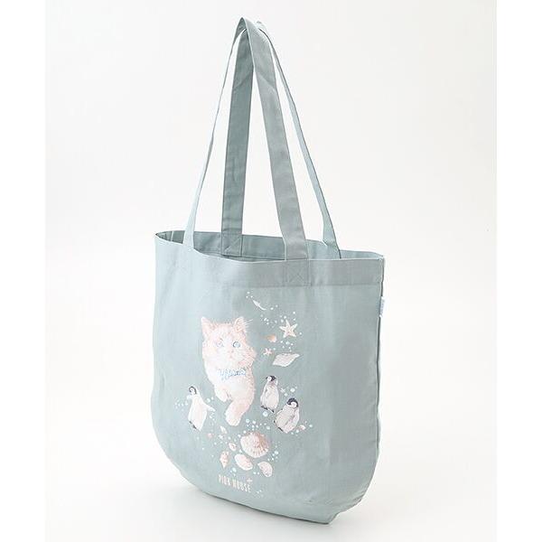 PINK HOUSE（ピンクハウス） さざ波とねこプリントバッグ : タカシマヤ