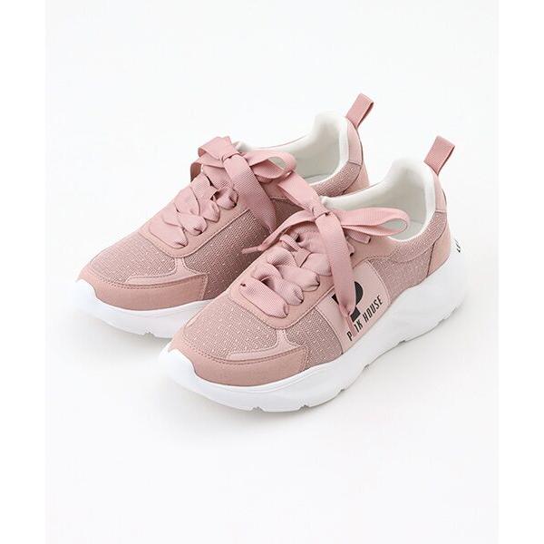 PINK HOUSE（ピンクハウス） Pロゴプリントチュール使いスニーカー