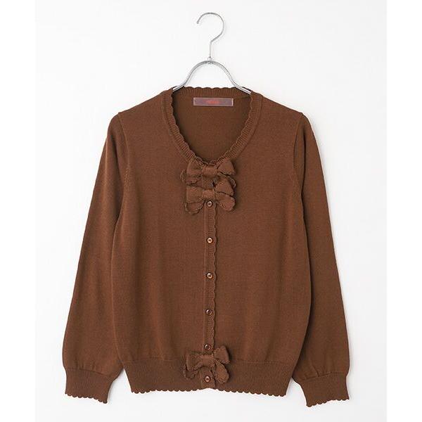 PINK HOUSE（ピンクハウス） リボンモチーフ使いニットカーディガン
