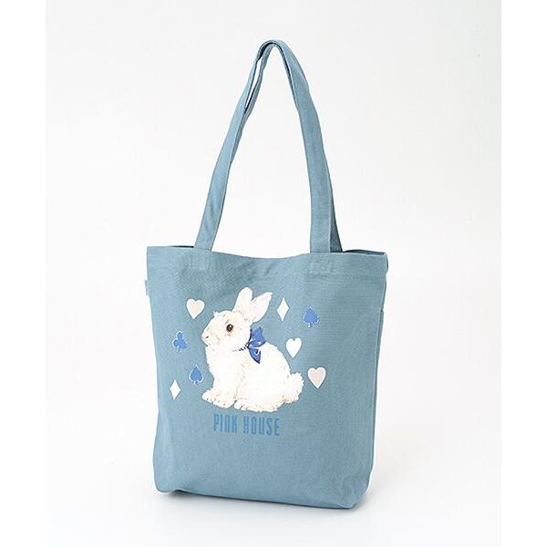♡新作♡PINK HOUSE ピンクハウス ラビットマーチ ウサギ トートバッグ PINK HOUSE（ピンクハウス） Rabbit Marchプリントバッグ : タカシマヤ