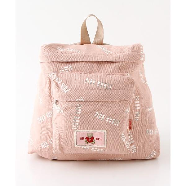 爆安 のpink House ピンクハウス ランダムロゴプリントリュック 高評価なギフト の
