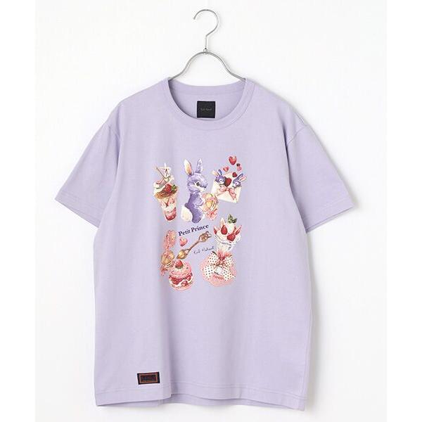 ★新品　PINK HOUSE スイーツプリントTシャツ PINK HOUSE（ピンクハウス） ○プティプリンス＆マカロンタワー